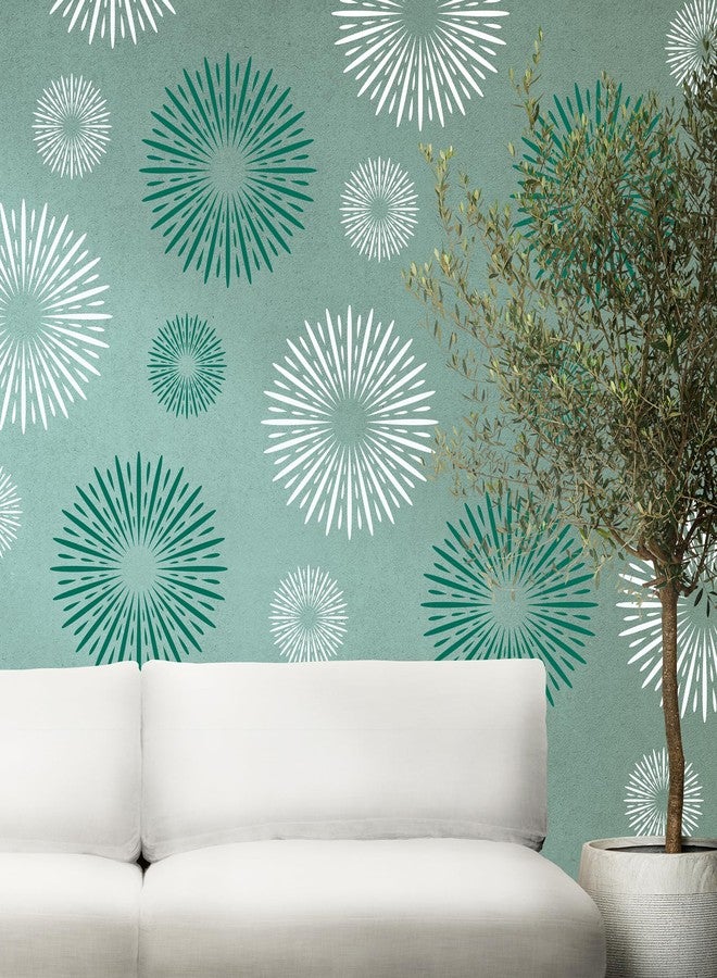 StenCart Firework Pack of 4 Reusable Wall Stencil for Wall Painting Home Wall Decoration(16 inch x 24 inch)-Suitable for Room Decor,Ceiling and Floors Stencil - Image 3